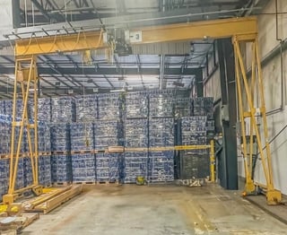 3 Ton, Spanco, gantry crane powered trackless wheel travel & Kone Crane electric motorized trolley cable hoist