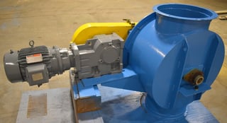 16" Rotary airlock valve rubber tip, 3 HP Reliance motor