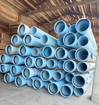 PVC C900 Pipe, 16" - 20', 16 DR 18 EB, MFG. JM Eagle, Blue Brute