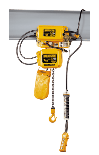 3 Ton, Harrington #SNER1M-862617, electric chain hoist / motorized trolley, single phase, brand new