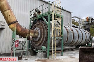 11' x 38' Duske SPD-8000 rotary drum Dehydrator, Carbon Steel, 1-pass, Gas fired, package w/controls, 8000KGH