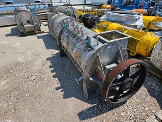 Hosokowa-Bepex #TJS-30-60 Turbulizer, Hi intensity continuous mixer, 316 Stainless Steel, jacketed, 30" D x