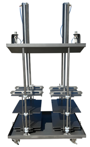 2-Head falling cheese press, new