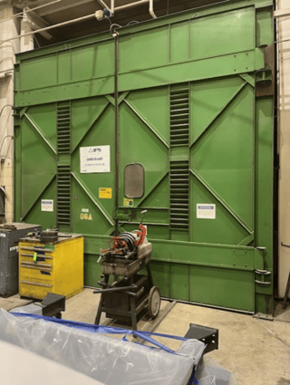 168" width x 300" D x 168" H Empire Sand Blast Booth