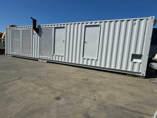 1500 KW Cummins #DFLE, containerized, 1875 kVA, 4160 Volts, KTA-50-G9 engine, low hours