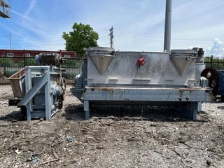 385 cu.ft. Aerco, Ribbon Blender, Stainless Steel, Double Ribbon, 72" width x 144" L Trough, 8" Center Bottom