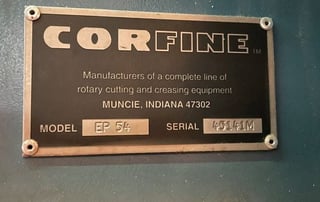 Corfine #EconoPress-EP54, Pass Thru Die Cutter, 54" wide