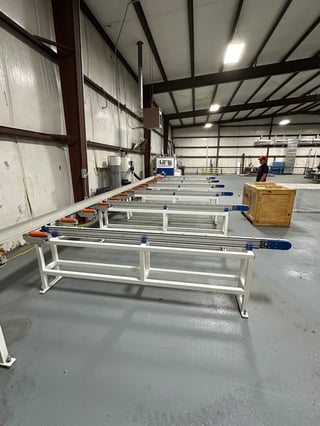 Aluminum Extrusion Machining Center, The DeMichele #RhinoFab900, for storefront and curtain wall