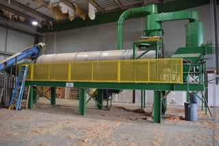 Uzelac #SPD-1000, rotary dryer system, 3,500,000 BTU drum dryer-single pass