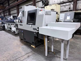 Tsugami #B0386-III, swiss lathe, 1.5" bar, Fanuc 32i-B, 12' Edge Patriot 5101 bar feed, Tri-Mist collector
