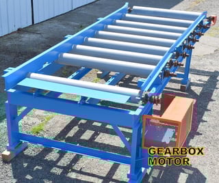51" wide x 14' long, Powered roll case 14FT, 9 rolls, 51" x 6" diameter, chain drive power rolls
