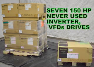 100 -600 HP Mitsubishi, FR A800 Plus Series, VFD/VSD, 480 Volts, never used