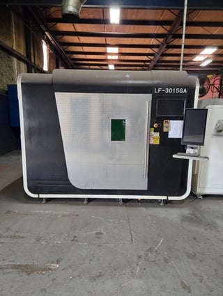 G Welke #LF3015GA, fiber laser cutter, 3kw power source, 2021