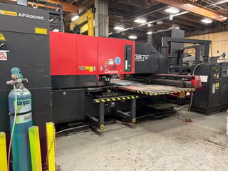 Amada / Apelio #357V, punch / laser combo, 33 tons punching capacity, 2000 watt, Fanuc 16L controller, 50 x