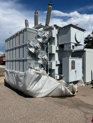 28 MVA 115000 Delta Primary, 13800 WYE Secondary, General Electric, Sub-Station Transformer, Taps 2 x 2.5%