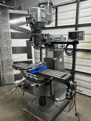 Bridgeport #2J, vertical mill, 9" x48" table, 2 HP, hard chrome ways, single shot lubrication, Fagor digital