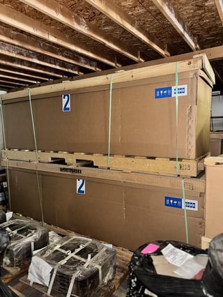 MRL Elevators, Kone #MonoSpace-300, 2500 lb. capacity, 4-stop, never installed (2 available)