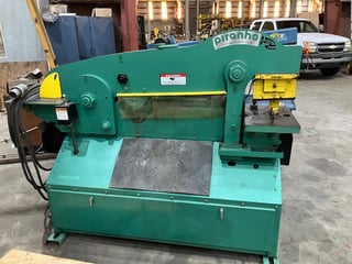 6" x 6" x 5/8" Piranha #P-120/140, Ironworker, 120 Ton, Shear 20" x 1/2", Excellent Condition