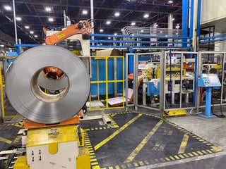 12000 lb. Colt Feed Line w/ Double end Uncoiler, 30" x .062", Shear & Mag Feed Conveyor HSAA, 2023