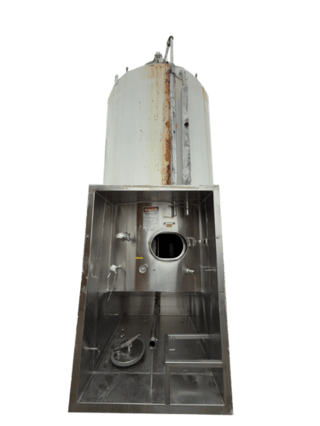 5000 gallon, Mueller stainless cone bottom silo