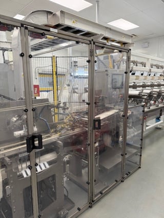 Wet Wipe Production Line, PCMC #Clipper-RX100, with Hayssen Integra Flow Wrapper Packaging