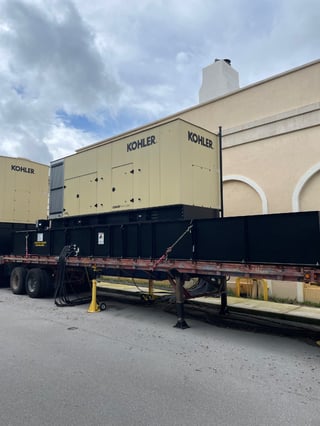 600 KW Kohler #600REOZVB, 3 Phase, 277/480 Volts Diesel Generator with 3985 Gallon Base Tank
