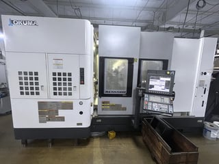Okuma #Multus-U3000-2SW/1500, B-Axis CNC lathe, 3.58" bore, OSP-P300S, A2-8, 5000 RPM, 2015