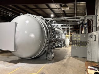 96" x 288" Melco Autoclave, Composites / Glass laminating, 160 psi, 650&deg;F.