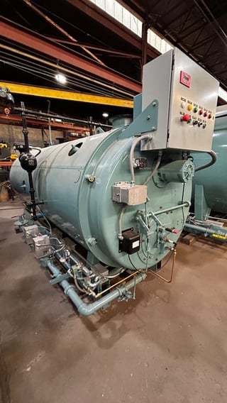 80 HP Cleaver-Brooks, 150 psi, natural gas, re-tubed, new controls, wiring, warranty, ready to ship