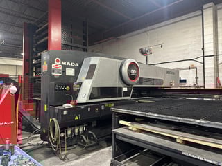 Amada #EMLK3610NT, laser / punch combo, 33 ton, 5' x 10' sheet, 58 station, 4 automatic index, 4000 watt