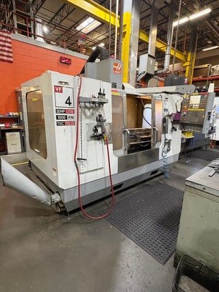 Haas #VF-4B, CNC vertical machining center, 20 automatic tool changer, 50" X, 20" Y, 25" Z, 7500 RPM, #40, 20
