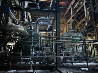 8500 KW Shin-Nippon, Back Pressure Steam Generator, 420 psi inlet, 90 psi exhaust