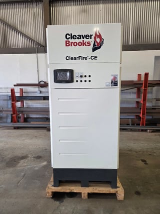 Cleaver-Brooks #CFC-E-1500, Natural gas firetube hot water boiler, 125 psi, 1500 MBH input, 2017