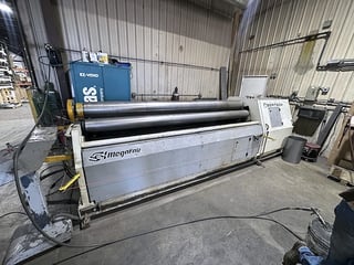 122" x 5/16" Bertsch #4R-HMS-3100/220, double pinch 4-roll bending roll, 1/4" pre-bend capacity, 7.09"/8.66"