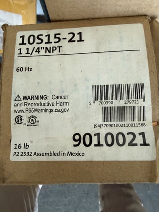 10 GPM @ 400' TDH, Grundfos Submersible pump end, 4"