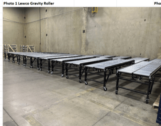 10' long, Lewco Gravity Roller, Unassembled, NEW (42 available)