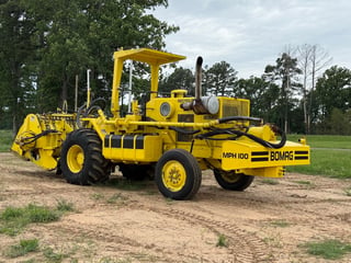 Bomag #MPH100R, wheel soil stabilizer reclaimer, 616 hours, 343 HP Detroit engine, open canopy, 1991