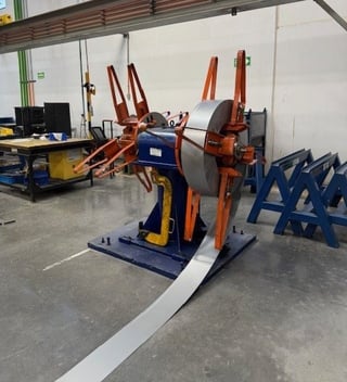 RLM, Complete Rafted Rollforming Line, 16" roll space, 2" shafts, punch, cutoff, coil, and weld, 4x rafts