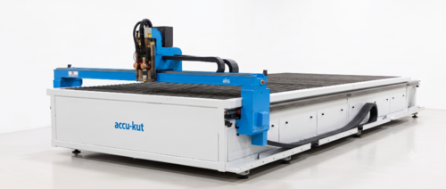 AKS #Accu-Kut, 8' x 25' plasma table w/ 5-Axis robotic head, 300 Hypertherm (Includes Dust Collection), 301