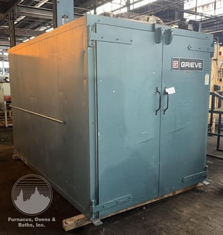 60" width x 72" H x 96" L Grieve Corporation #B3-500, electric walk-in oven, 500°F, Vacuum Ports