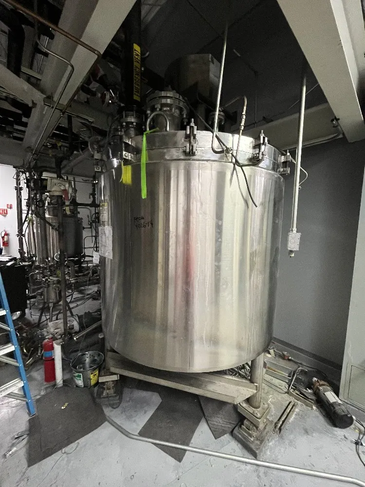 500 Gallon Lee #500U9MS, Double Motion Vacuum Kettle, 60" diameter x 40" Straight Side, 304 Stainless Steel