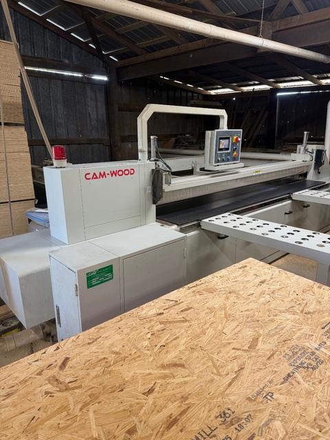 Cam-Wood / Castaly #TS-P10-AAT, horizontal panel saw, 128" rip, 4" depth cut, excellent condition, 2022