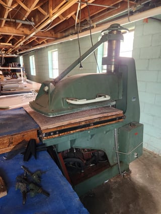 25 Ton, Bata Engineering #MK-1, Side Arm Hydraulic Die Clicker Press, 220 V., 60 Hz, 3 Ph., 11.5 Amp