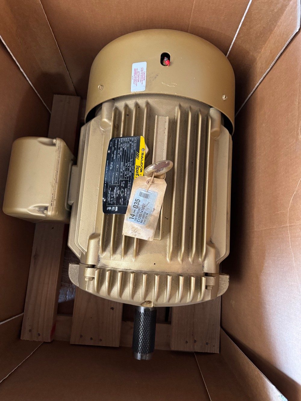 30 HP 1760 RPM Baldor -Reliance #EM4104T, Frame 286T, TEFC, 230/460 Volts, 3 phase, 60 Hz., AC Induction Motor