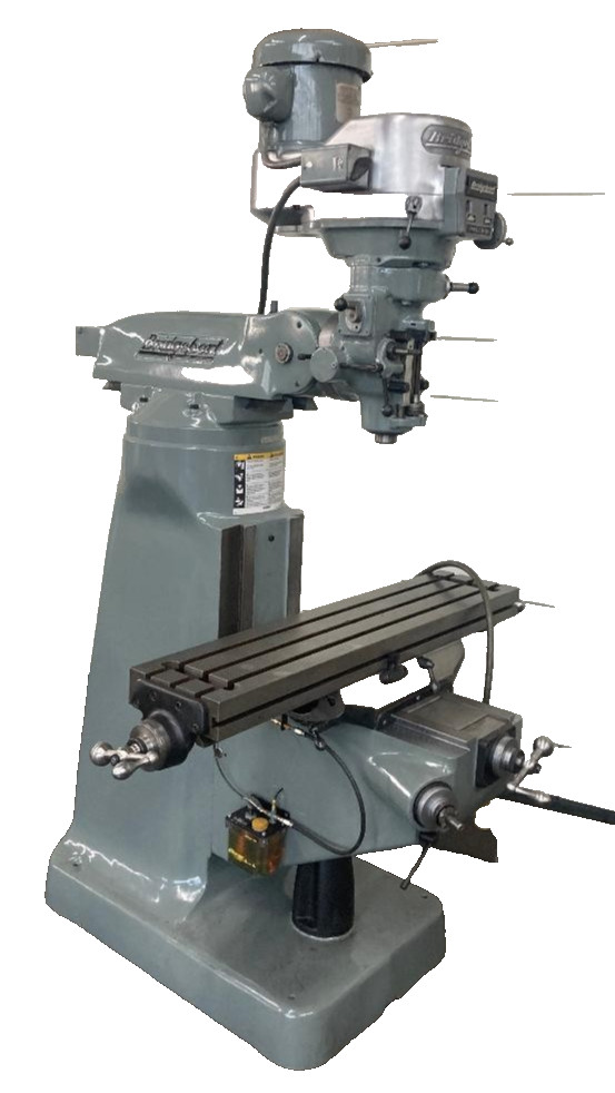 Bridgeport, Vertical Milling Machine, 2 HP, R8 spindle, 9" wide table, reconditioned (3 available)
