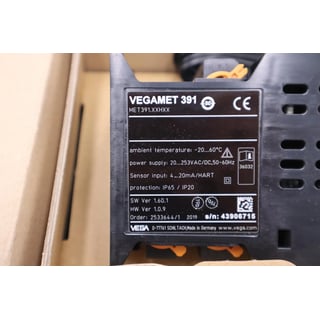 NEW Vega MET391.XXHXX Vegamet 391 Control And Display Assembly