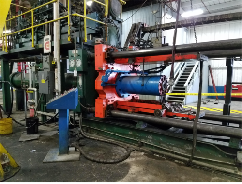 400 Ton, Erie, 4-post horizontal, 175" stroke, 245" DLO, 36" x40" bed area, 200 HP hydraulic system, PLC, 1994