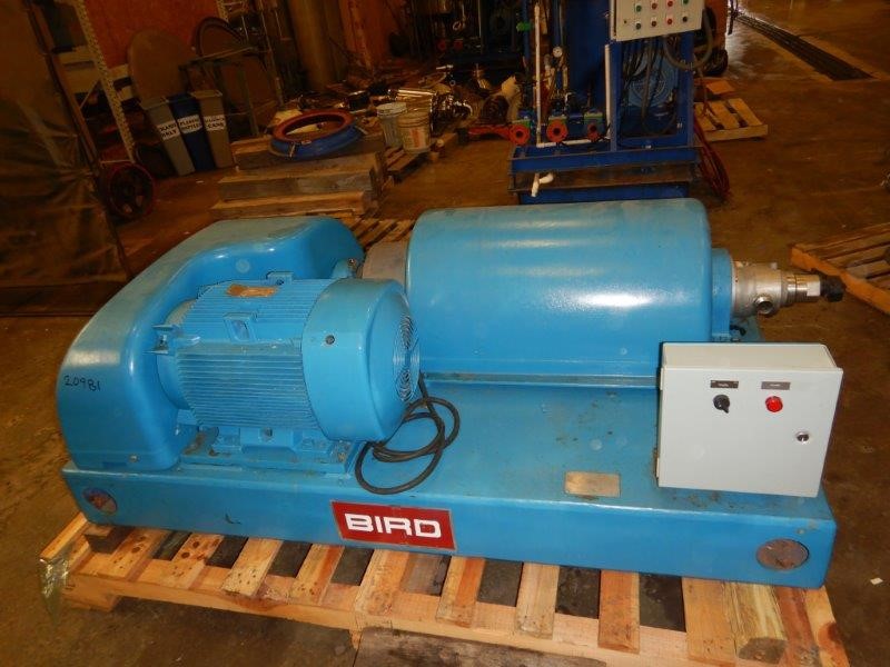 12.6" x 36" Bird, 30 HP, 230/460 V., 1775 RPM, decanter centrifuge, #15218J