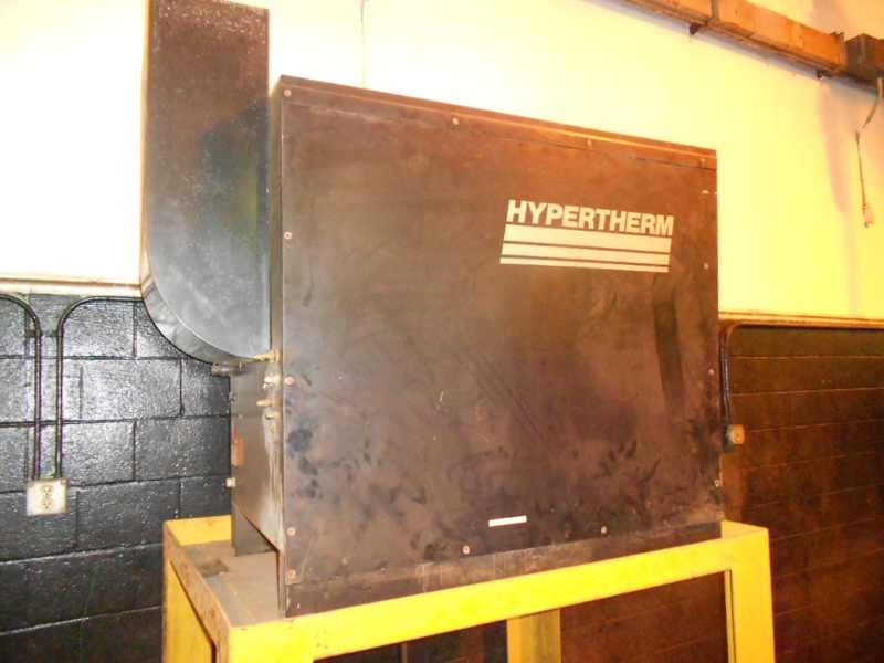 Hypertherm #HT-400, plasma power source, soft start power ramp up, overhear power interrupt, solid state