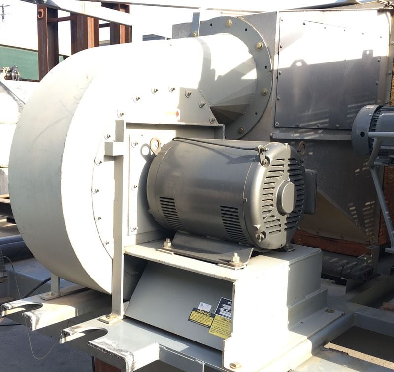 7000 cfm, Aerovent #1510, type TBA-P7, 75 HP, 3500 RPM, 52", unused
